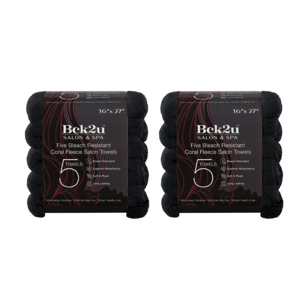 Bleach-Resistant Coral Fleece Salon Towels