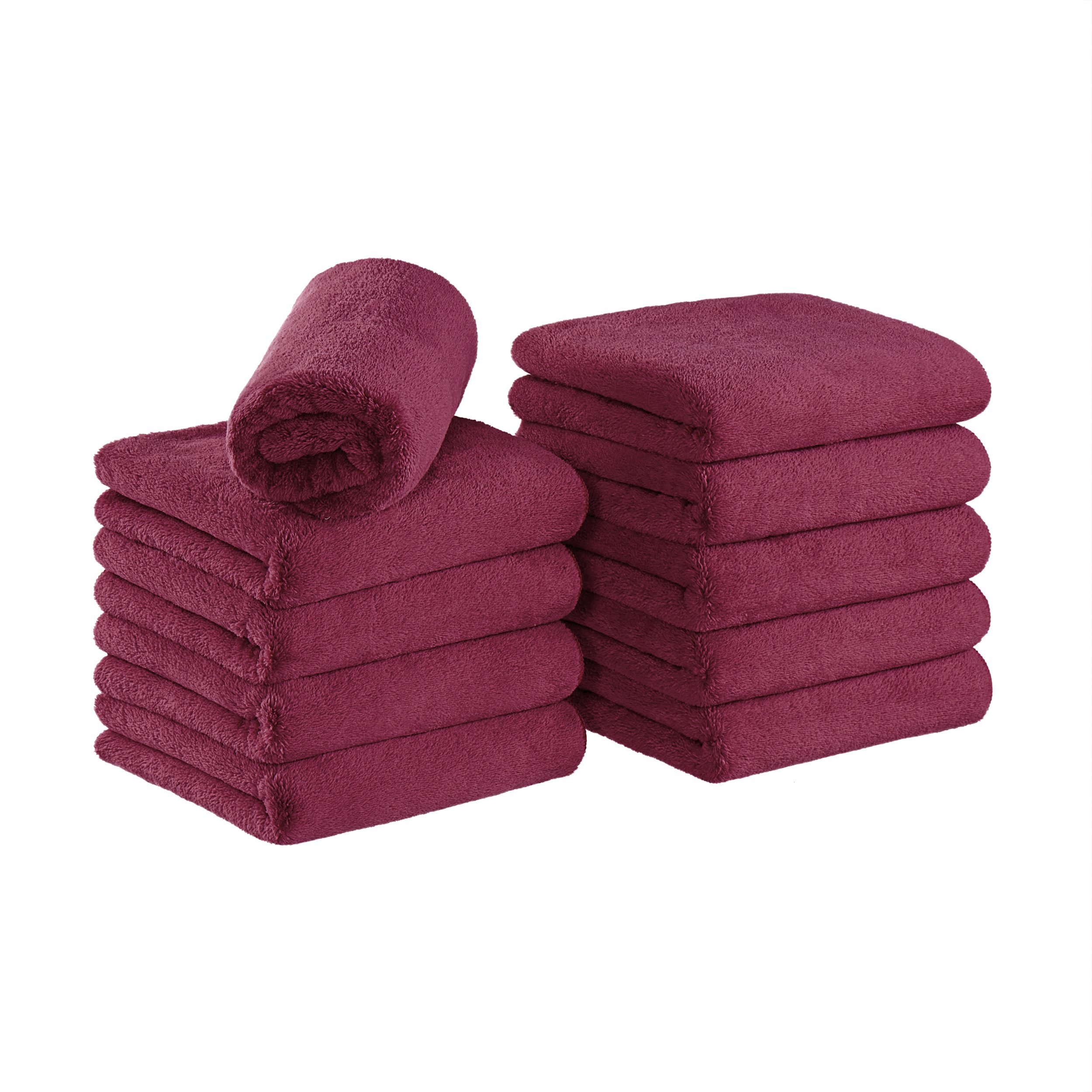 Economy Coral Fleece White Towel Set