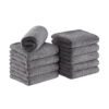 Bleach-Resistant Coral Fleece Salon Towels - Grey