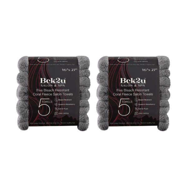 Bleach-Resistant Coral Fleece Salon Towels