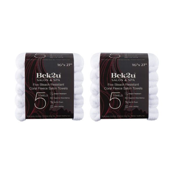 Bleach-Resistant Coral Fleece Salon Towels