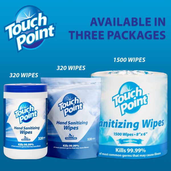 Touch Point Hand Sanitizing Wipes