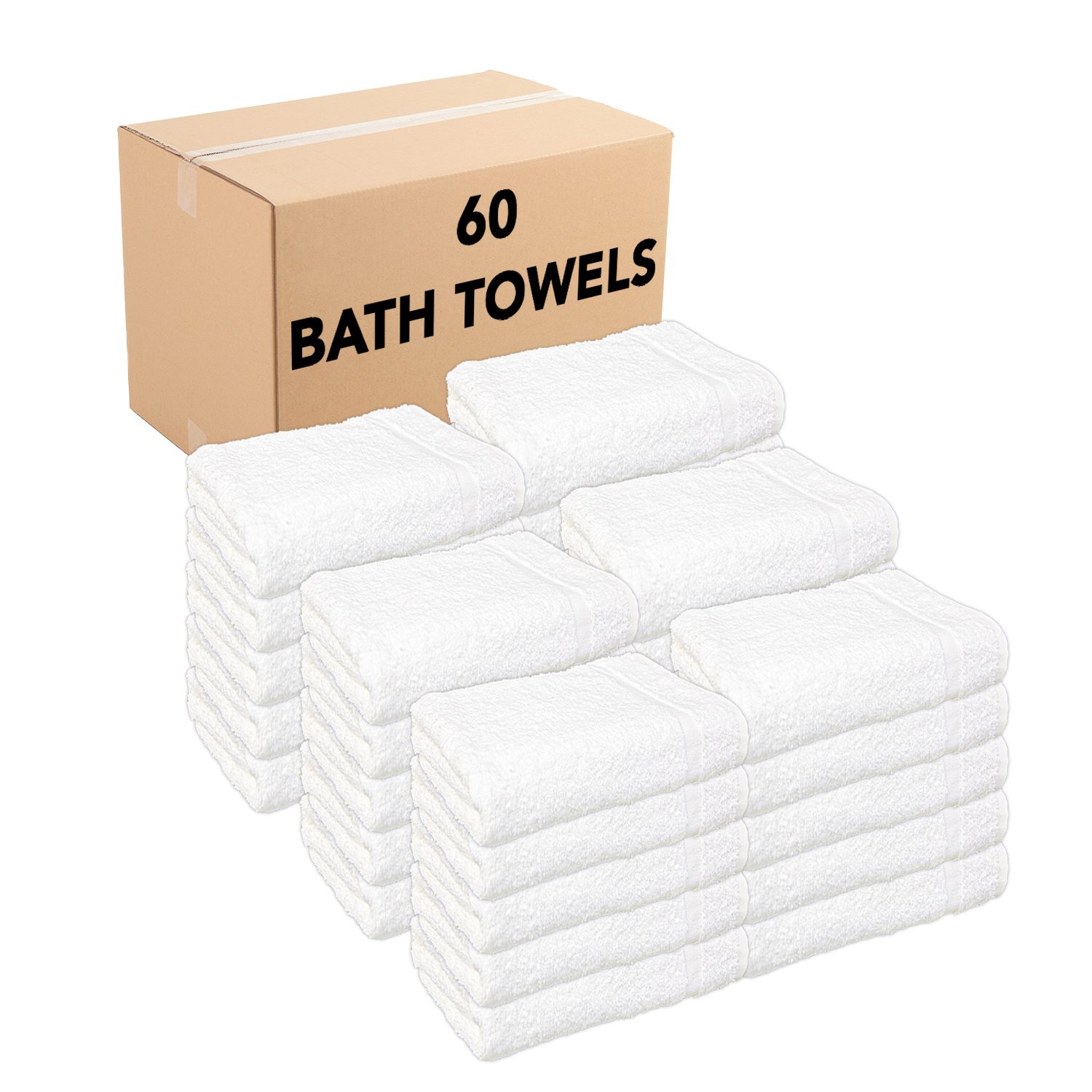 Bulk Terry Hand Towels Recycled White Sold By 50 lb Box