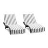 California Cabana Chaise Lounge Covers - Grey