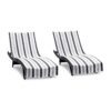 Cabo Cabana Chaise Lounge Covers - Charcoal/Grey