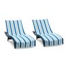 Cabo Cabana Chaise Lounge Covers - Navy/Blue