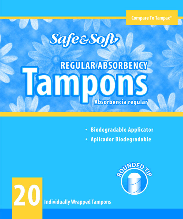 Safe n Soft® Cardboard Applicator Tampons - Retail Pack